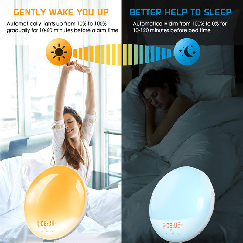 Sunrise Electronic Alarm Clock Bedside Lamp