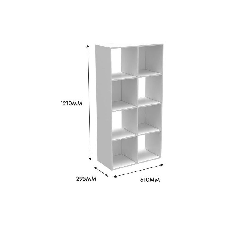 Flexi Storage Clever Cube 2 x 4 White Compact Storage Unit