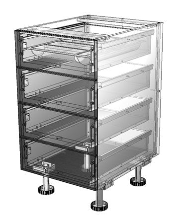 Base 4 Drawers - 450mm with cutlery tray