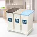 60L 3 Compartment Kitchen Compost Waste Recycling