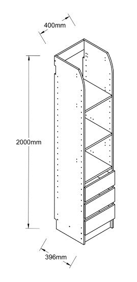Floor Tower 400 3-Drawer Unit