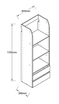 Tall Tower 600 2-Drawer Unit