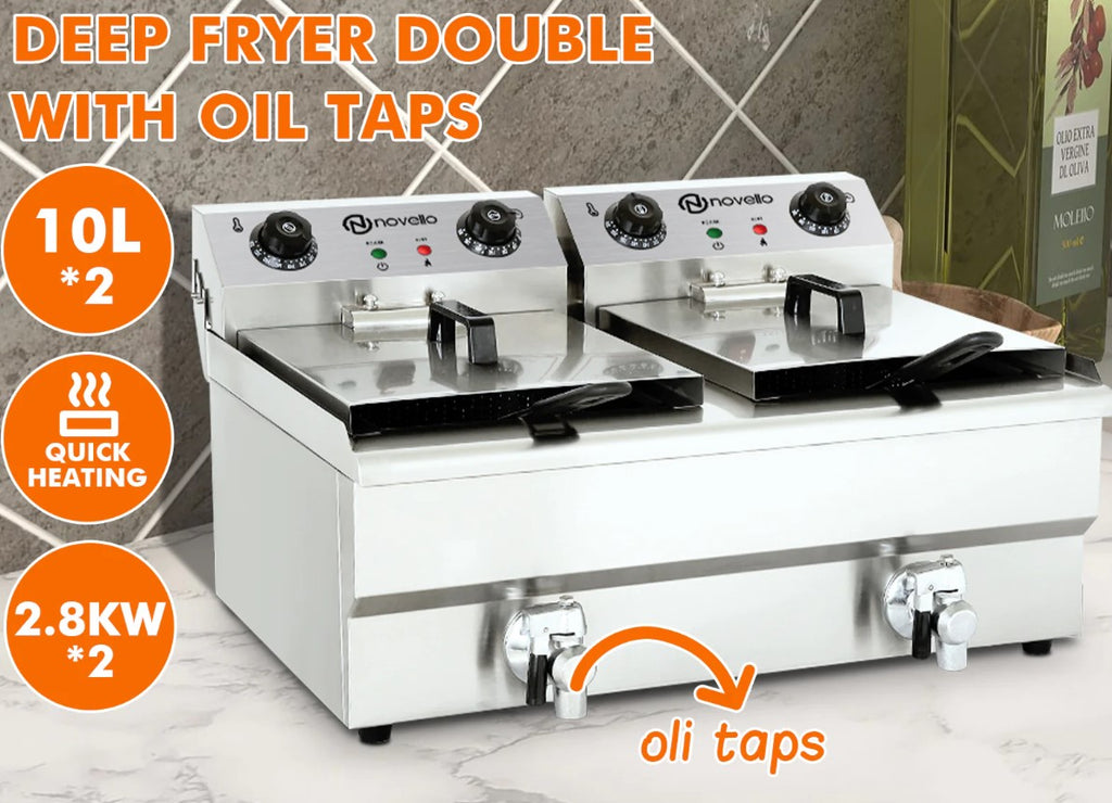 Deep Fryer Twin Taps
