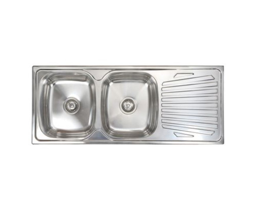 Double Bowl Sink with Drainer
