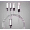 3 in 1 Charging USB Cable - Black, Silver, Red, Blue - Next Shipment