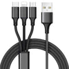 3 in 1 Charging USB Cable - Black, Silver, Red, Blue - Next Shipment