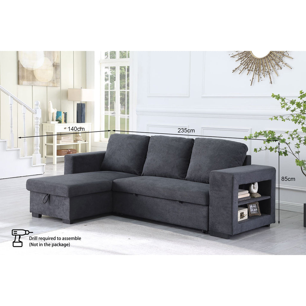 Reversible Sectional Sofa Bed with Storage