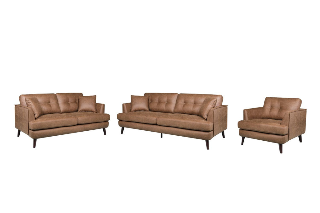 Air Leather Beige Brown Sofa