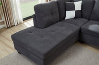 Premium Sectional Sofa with Storage Ottoman/ Drop down Console