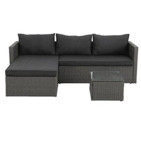 3 Piece Wicker Corner Sofa