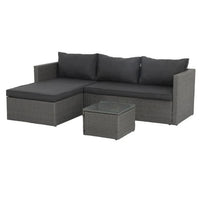 3 Piece Wicker Corner Sofa