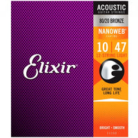 Guitar Strings - Elixir Acoustic NW 10-47 12 String Light 80/20 Bronze
