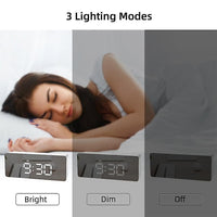 LED Mirror Digital Table Clock