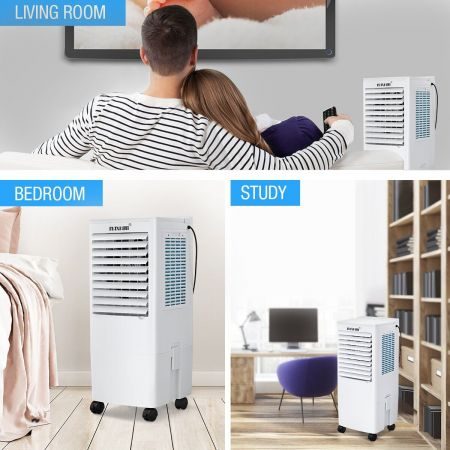 20L Air Cooler Evaporative Humidifier Purifier Portable Cooling Fan 3 In 1