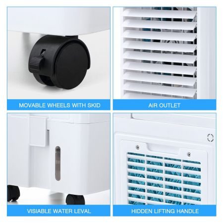20L Air Cooler Evaporative Humidifier Purifier Portable Cooling Fan 3 In 1