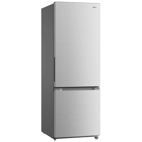 Midea 340L Fridge/Freezer Stainless Steel