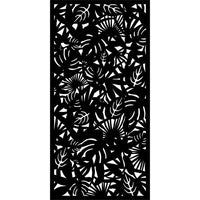 Rainforest Screen Panel With Frame 2410 x 1205mm Charcoal