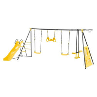 7 Function Swing Set Swing, Slide, Climb Playground