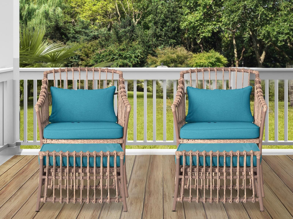 4 Piece Wicker Patio Set