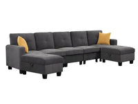 Modular Sofa Dark Grey 5 + 2