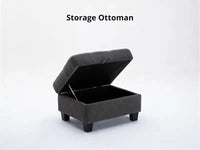 Modular Sofa Dark Grey 5 + 2