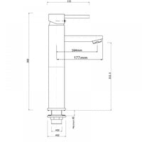 Tall Basin Mixer Tap Black