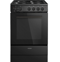 Vogue Freestanding Oven 50cm with Hotplates - Black