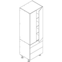 Combo - Base 700 3-Drawer & Pantry Upper 700-1476 Series 2-Door Unit