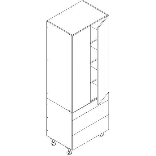 Combo - Base 800 3-Drawer & Pantry Upper 800-1476 Series 2-Door Unit