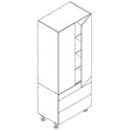 Combo - Base 900 3-Drawer & Pantry Upper 900-1476 Series 2-Door Unit