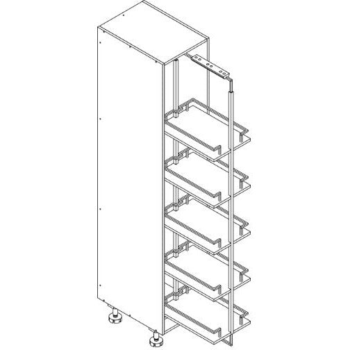 Pantry Pull-Out 400 - 2196 Height Unit