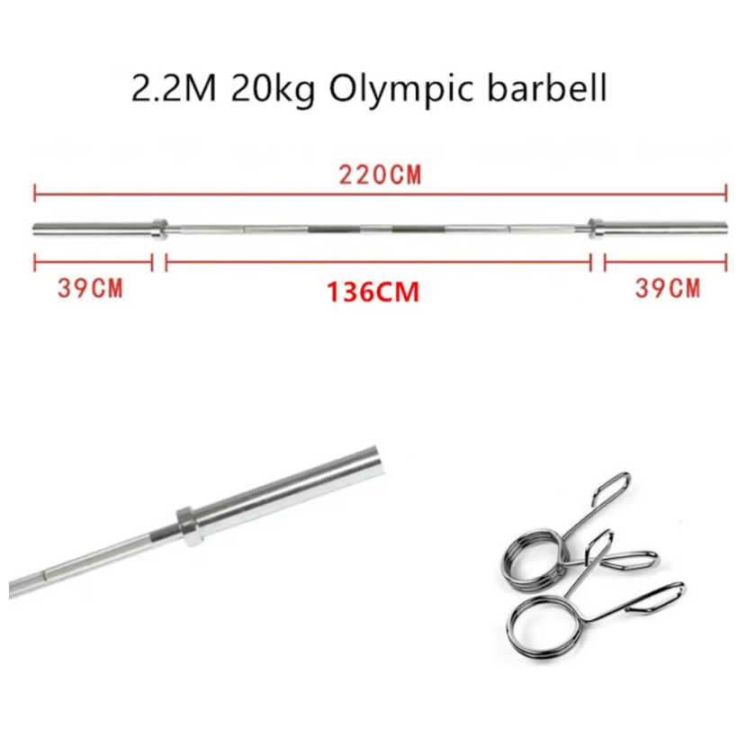 100kg Metal Weights Set with 20kg Olympic Barbell