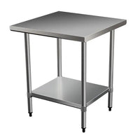 Commercial 304 Grade Stainless Steel Flat Bench, 610 x 610 x 900mm high