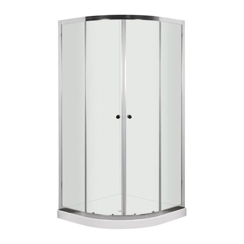 Stein 900mm Flat Wall Chrome Vida Curved Shower Package