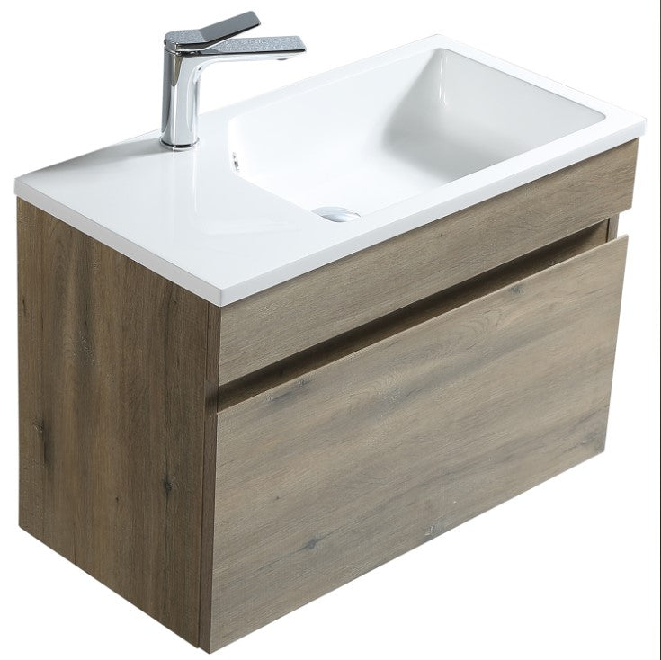 Vogue Maia Wall Vanity with Basin - Forest Grain