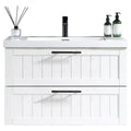 Vogue Milani Wall Vanity with Stone Resin Omega Top