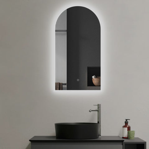 Vogue Arch Frameless LED Adjustable Mirror With Demister- 500mm
