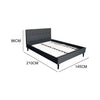 Linen Fabric Bed Frame - D, Q, K