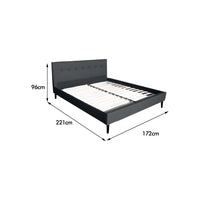 Linen Fabric Bed Frame - D, Q, K