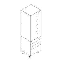 Combo - Base 600 4-Drawer & Pantry Upper 600 1296 Series 2-Door Unit