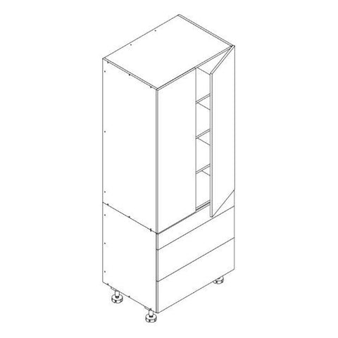 Combo - Base 800 3-Drawer & Pantry Upper 800-1296 Series 2-Door Unit