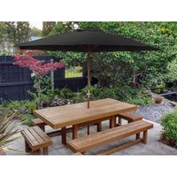 Hardwood Outdoor Umbrella 3M - Black or Taupe