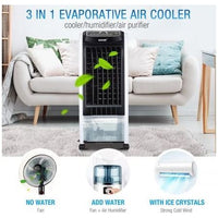 7L Evaporative Air Cooler Quiet w/Remote Control - Black or Blue