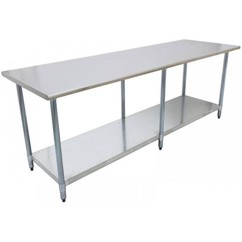 2400x760x910mm Stainless Steel Commercial Kitchen Worktop Bench