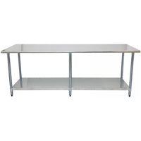 2400x760x910mm Stainless Steel Commercial Kitchen Worktop Bench