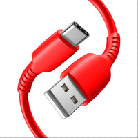Rubber Type C USB Cable 1M - Various Colours