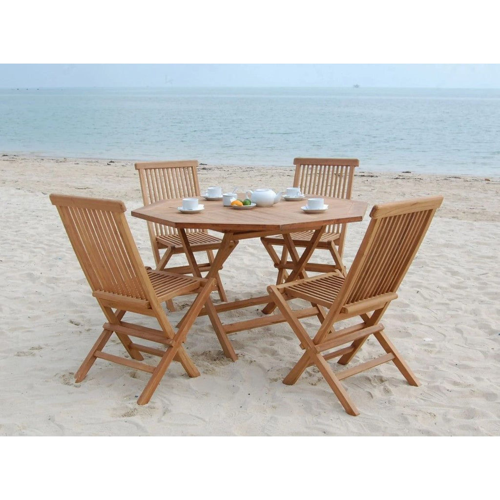 Outdoor Teak Octagonal Table 1.2m Set