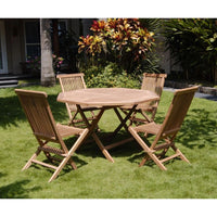 Outdoor Teak Octagonal Table 1.2m Set