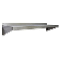 Stainless Steel Solid Wall Shelf, 1500 X 300mm deep