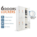 Locker 6 Door with Hanging Bar & Mirror